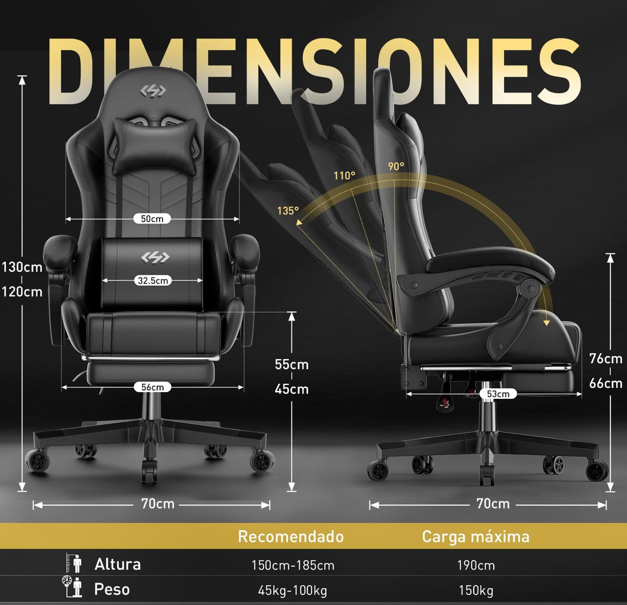 Silla Gaming con Masajeador