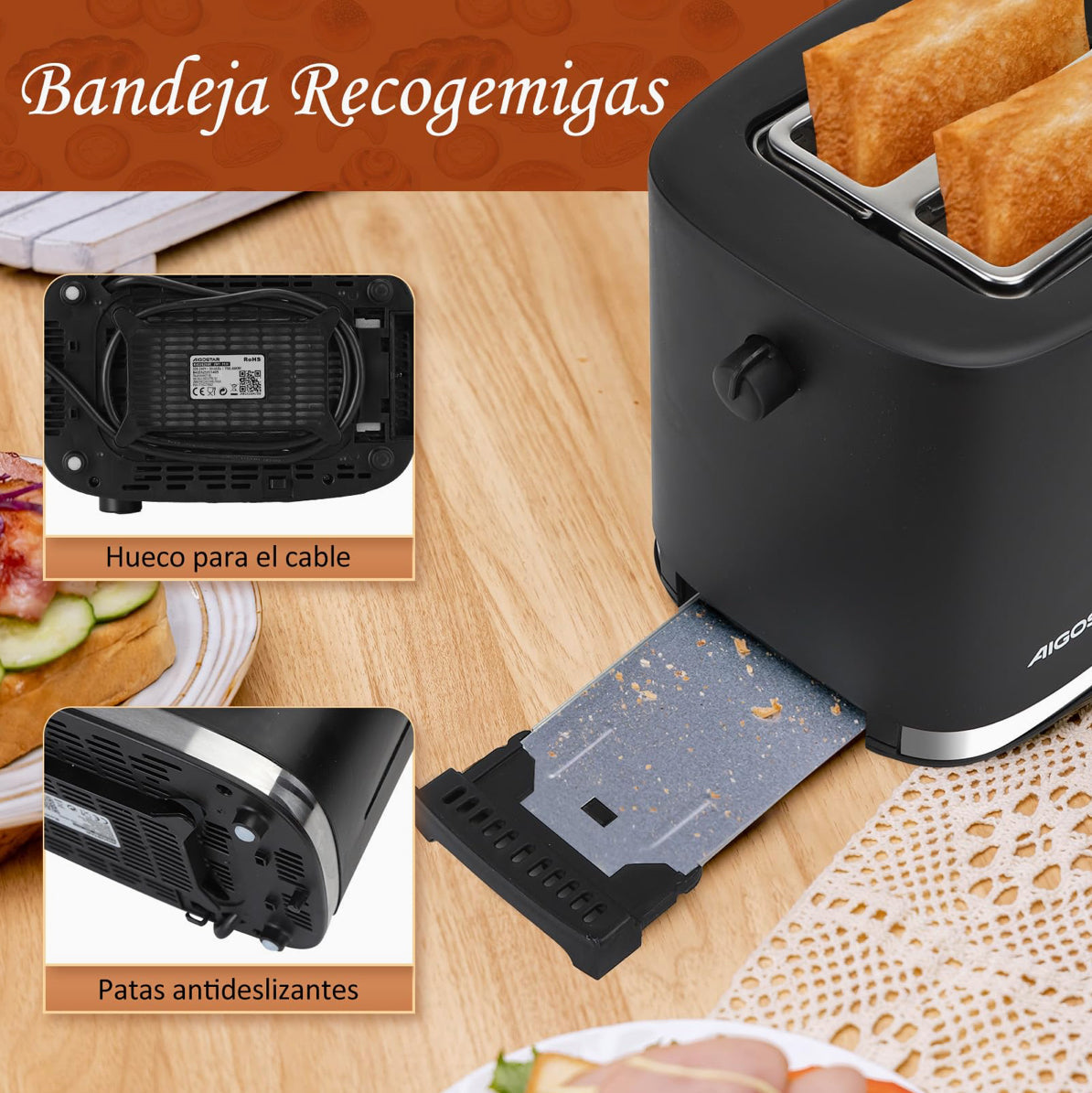 Tostadora con 2 Ranuras y 6 Niveles