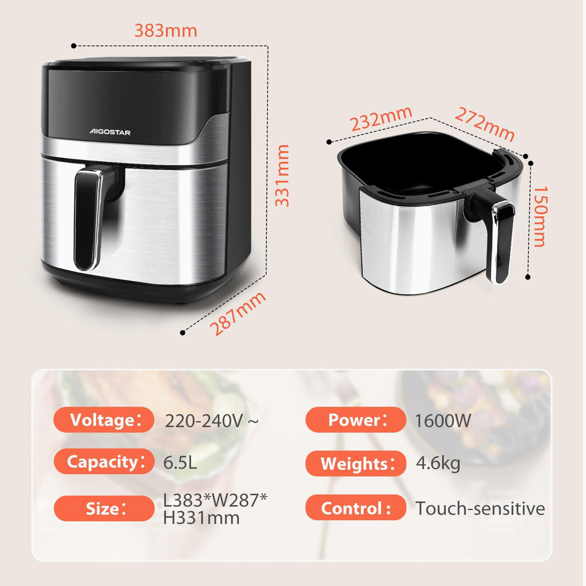 Freidora De Aire 6.5L